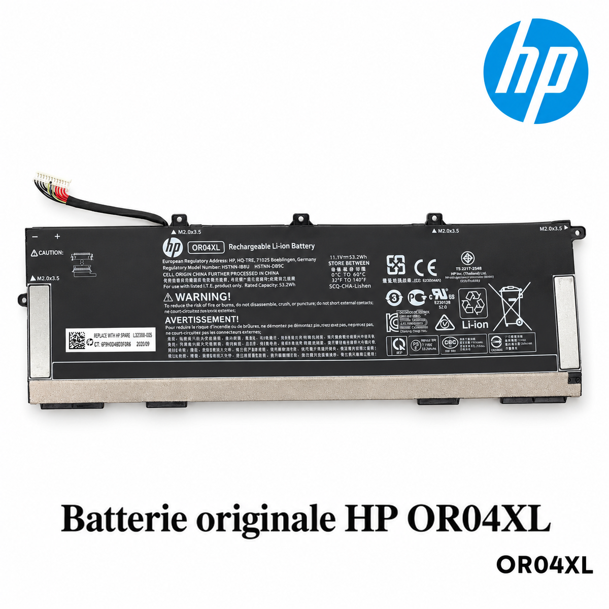 Batterie originale HP OR04XL