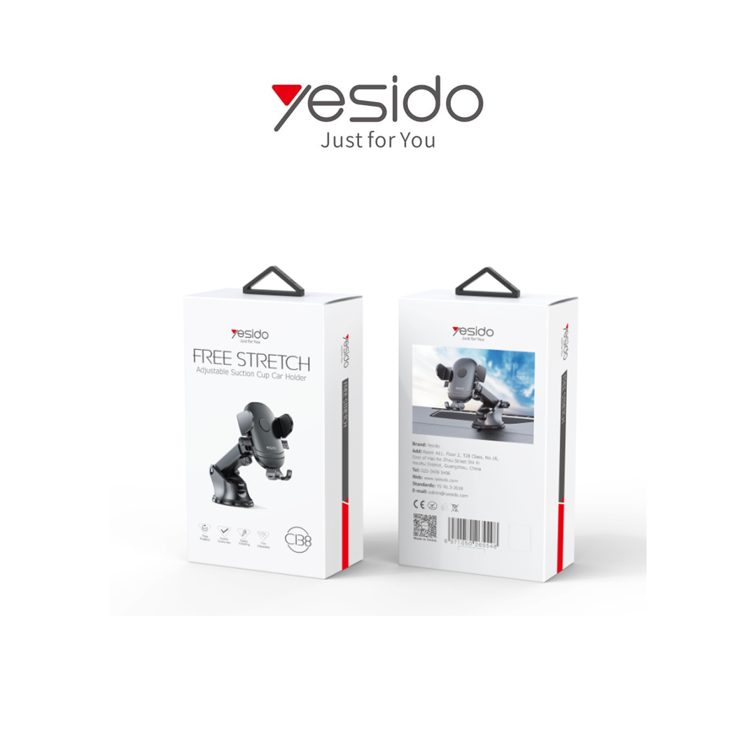 Support Téléphone Voiture à Ventouse Extensible - YESIDO C138