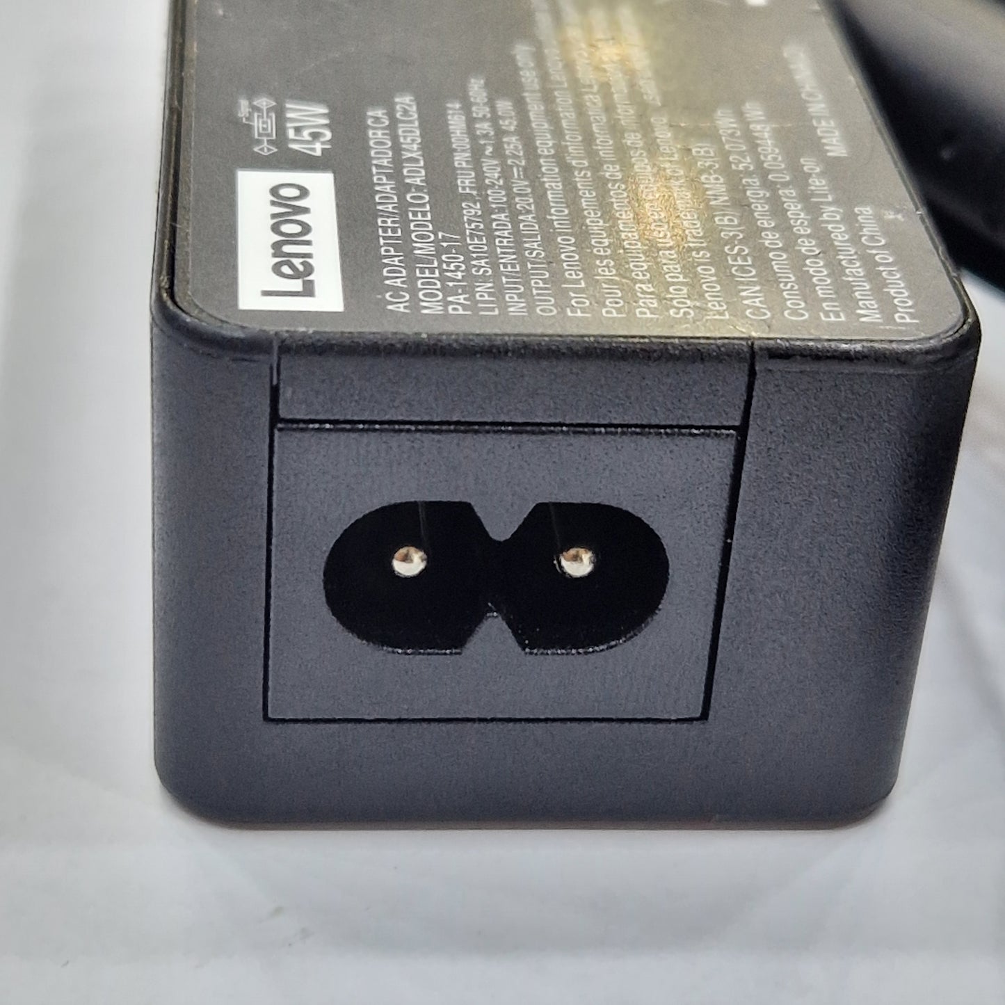 Chargeur Laptop Lenovo Original 45W 20V 2.25A – Fiche USB avec Câble secteur En excellent état