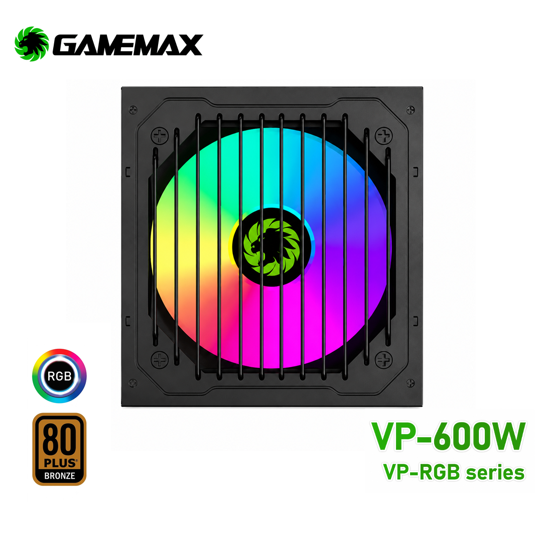 Alimentation PC GAMEMAX VP-600-RGB Black Edition - 600W, 80 Plus Bronze