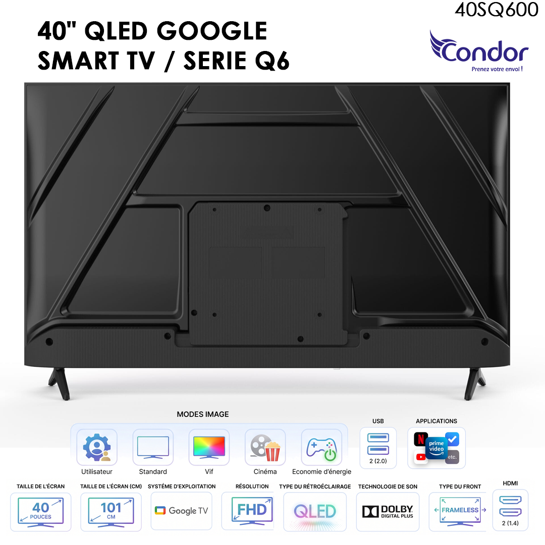 TV Condor Q6 40SQ600 - 40" FHD