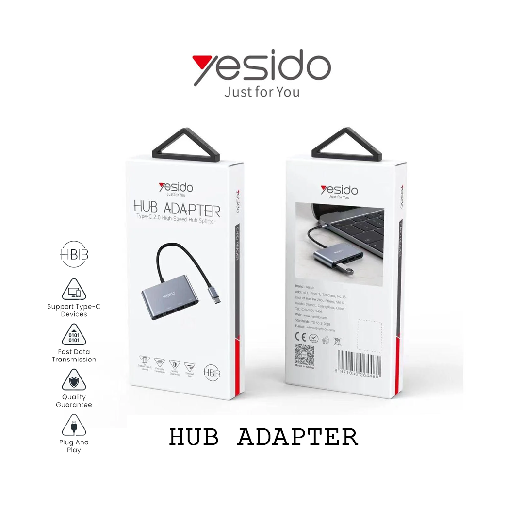 Hub USB-C Yesido HB13 - Adaptateur Multi-ports