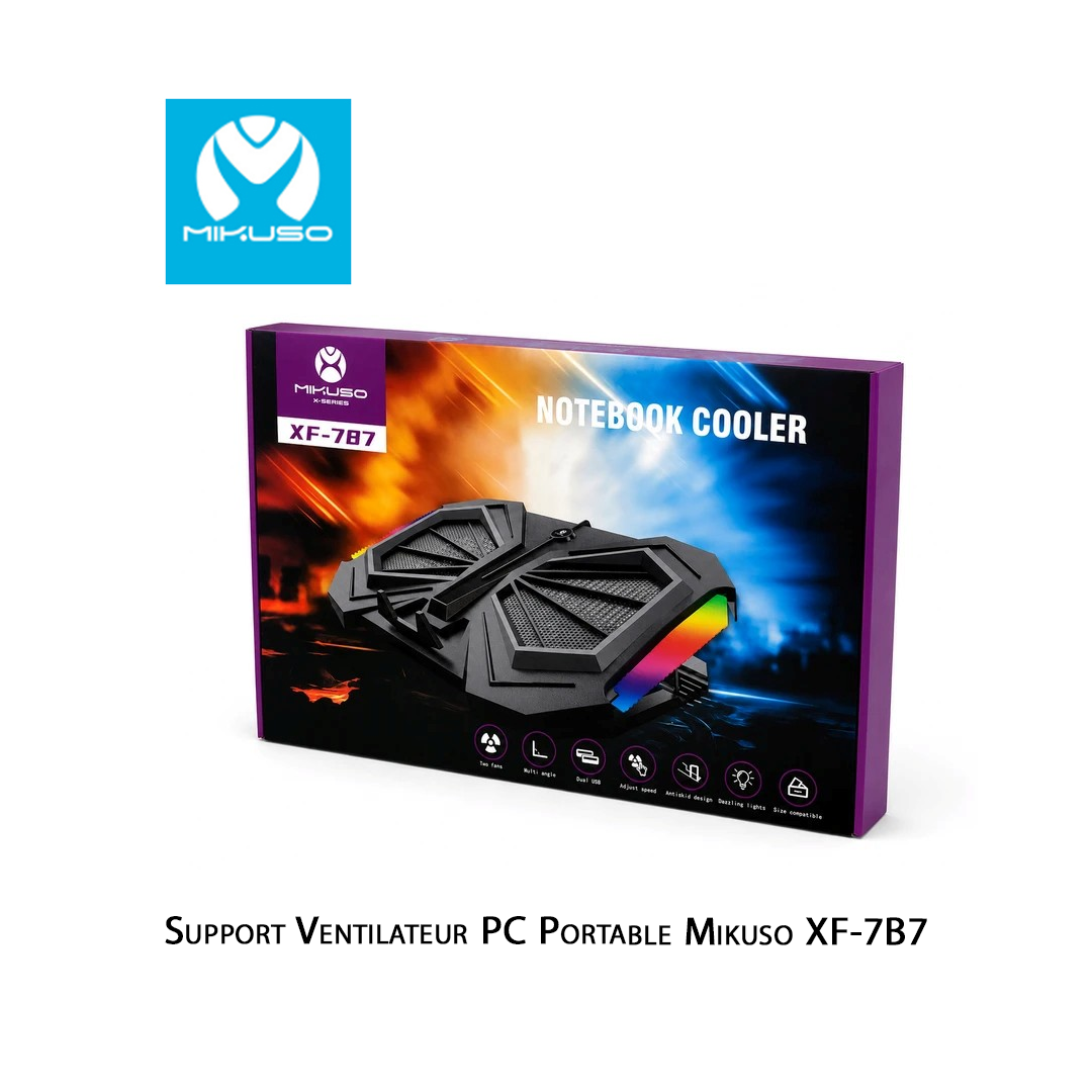 Support Ventilateur PC Portable Mikuso XF-7B7