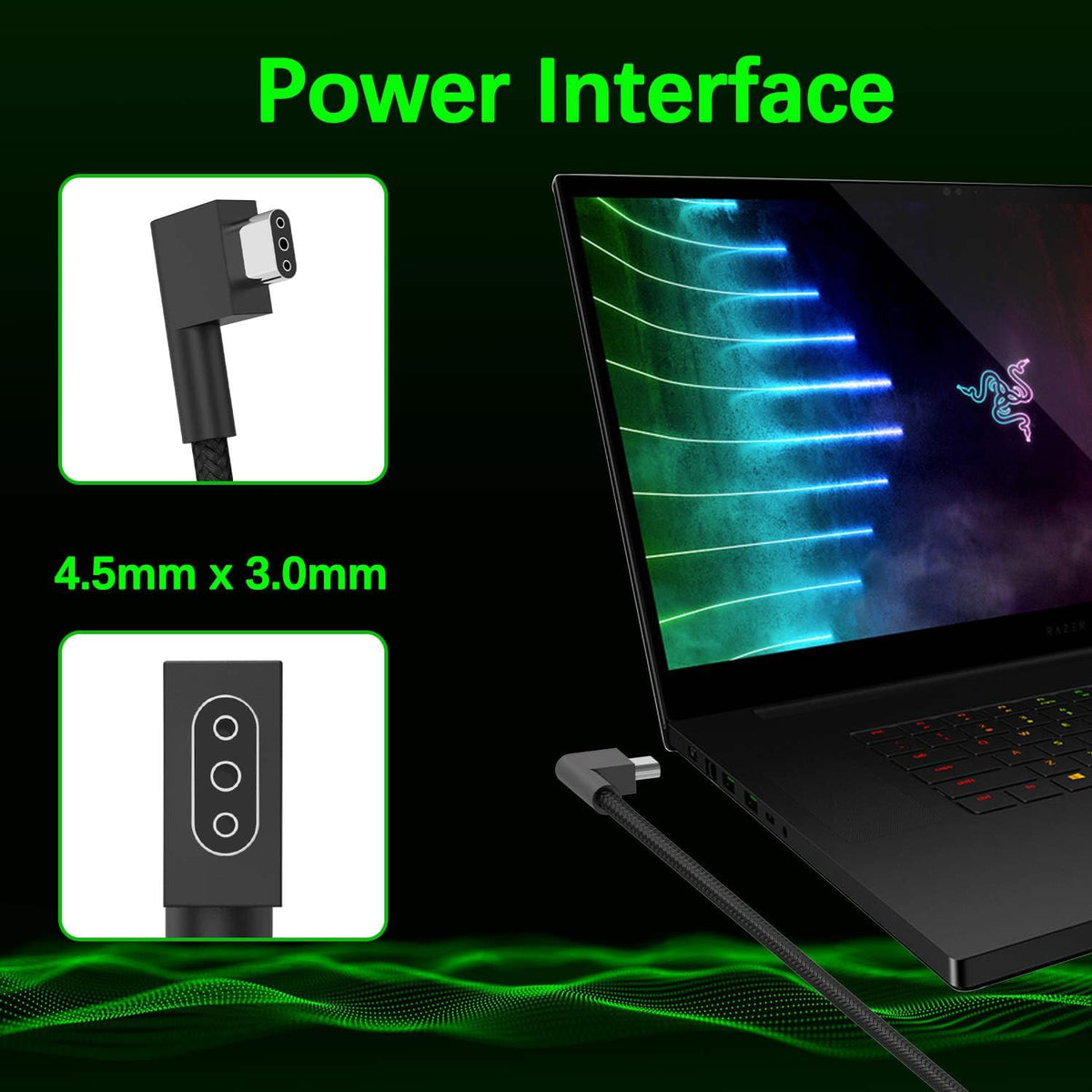 Chargeur Laptop Razer Original 280W 19.5V 14.36A – Fiche 3PIN Excellent Etat