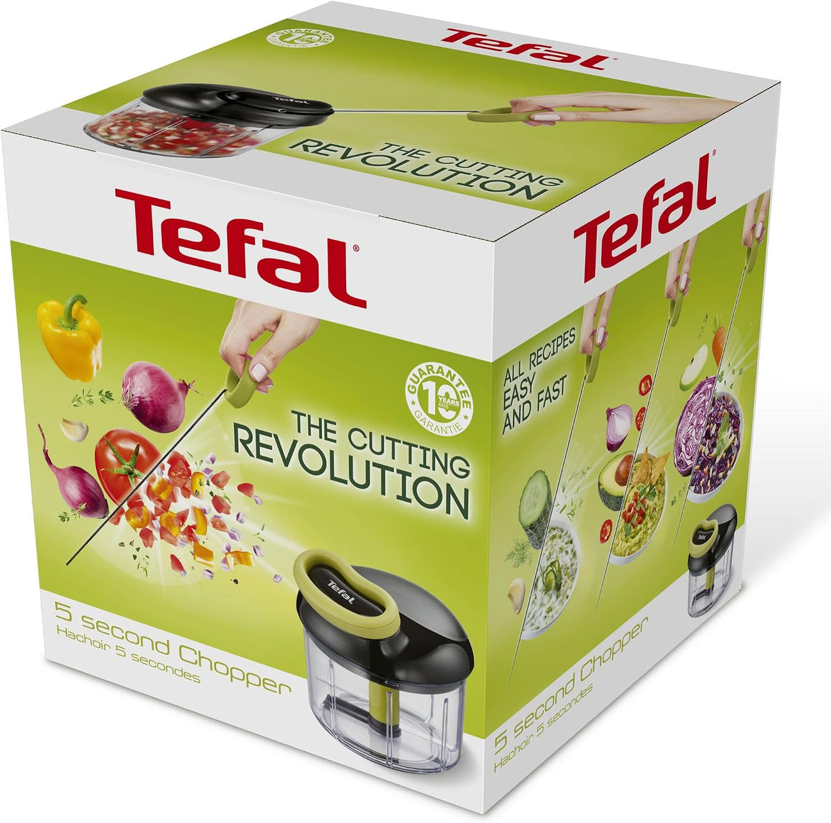 Tefal K1320404 5 Seconds Chopper – Hachoir manuel 900 ml