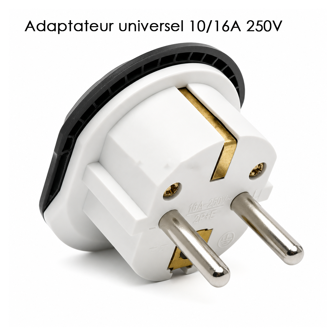 MARKEN KT168 - Adaptateur Prise Électrique Universelle 10/16A