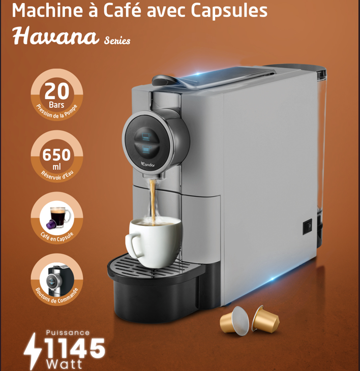 Condor – HAVANA MC200CS – Machine à Capsules - Puissance 1145 W