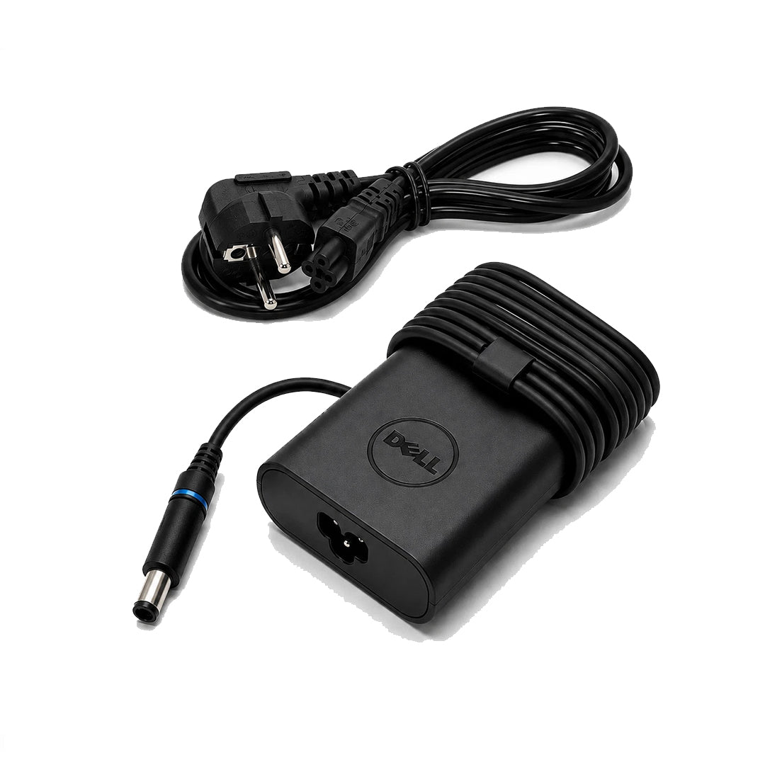 Chargeur Laptop Dell Original 65W 19V 3.34A – Fiche Noir avec Câble Trèfle En État Excellent