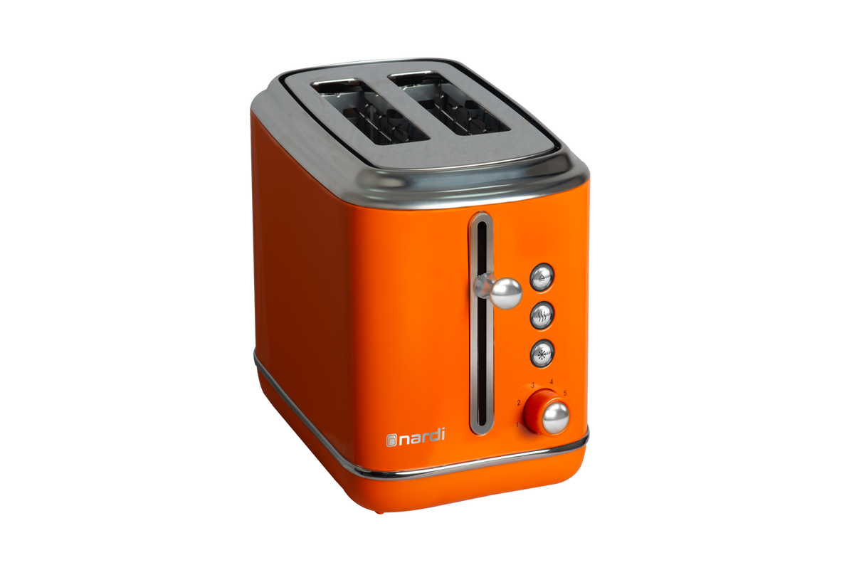 Nardi – NGP220CAO – Grille-Pain 2 Tranches Orange - Puissance 1050W