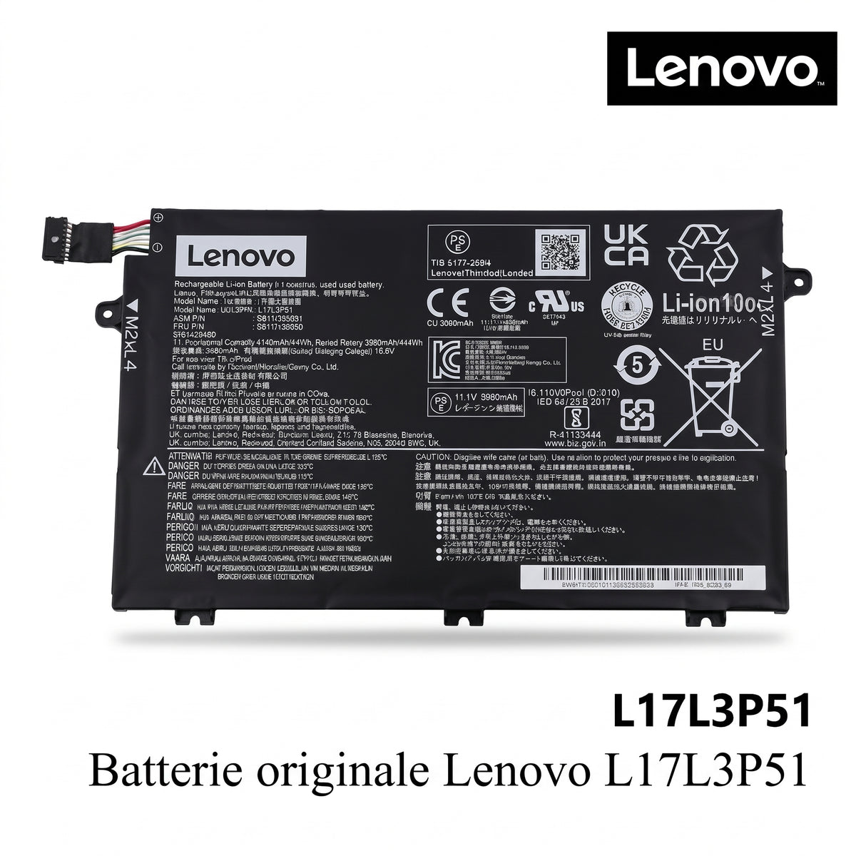 Batterie originale LENOVO L17L3P51