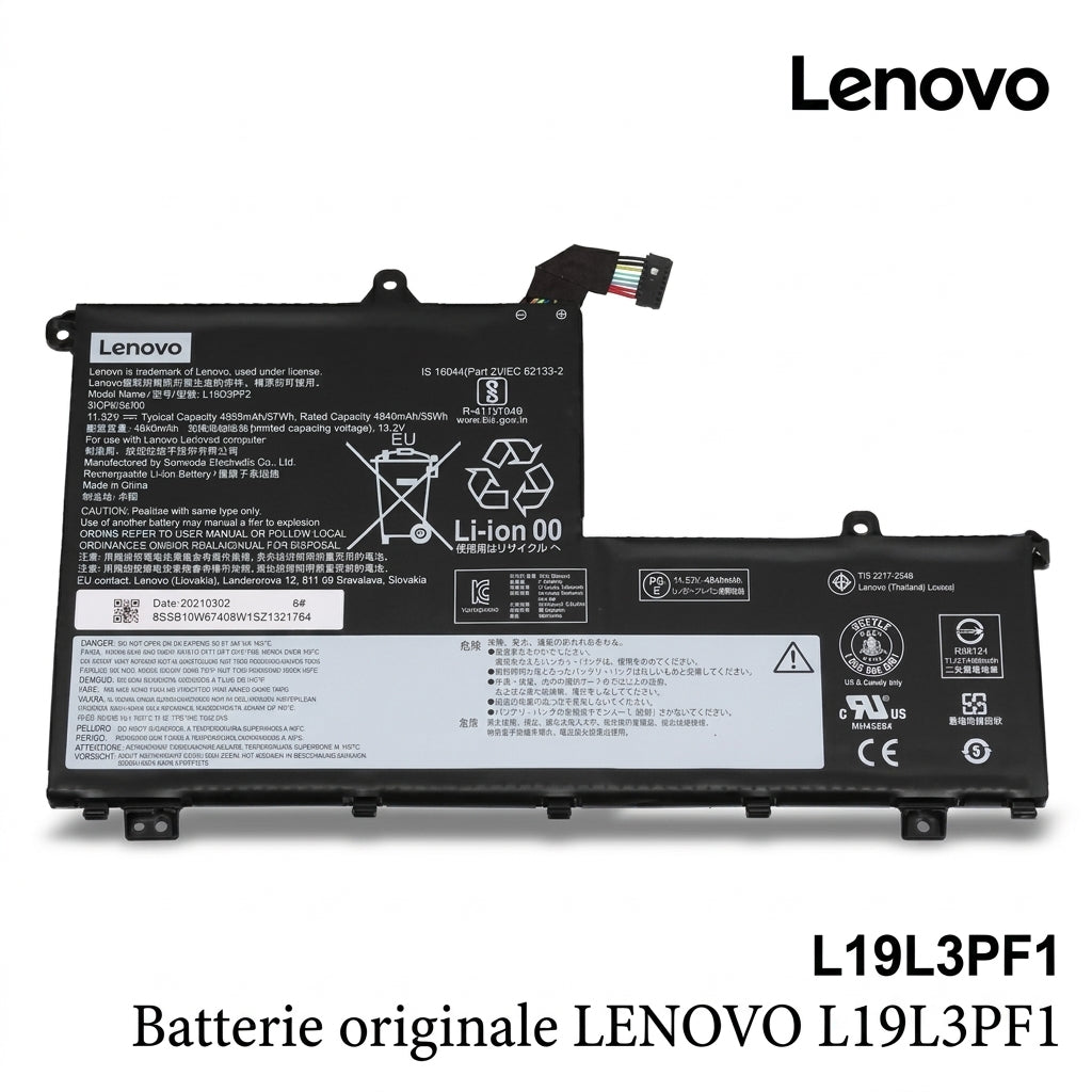 Batterie originale LENOVO L19L3PF1