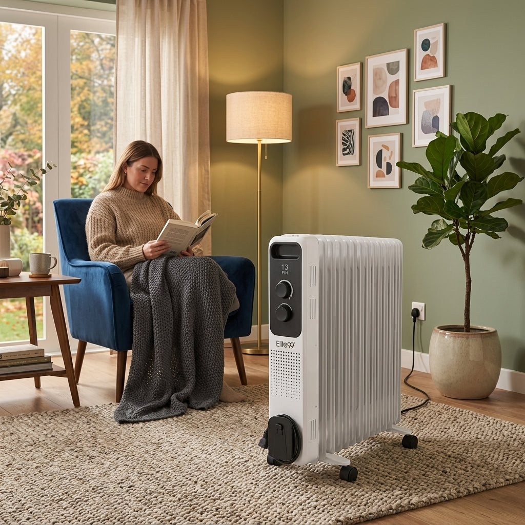 Elite99 ELT-R13 – Radiateur Bain d'Huile - Puissance 2500 W (13 Ailettes)