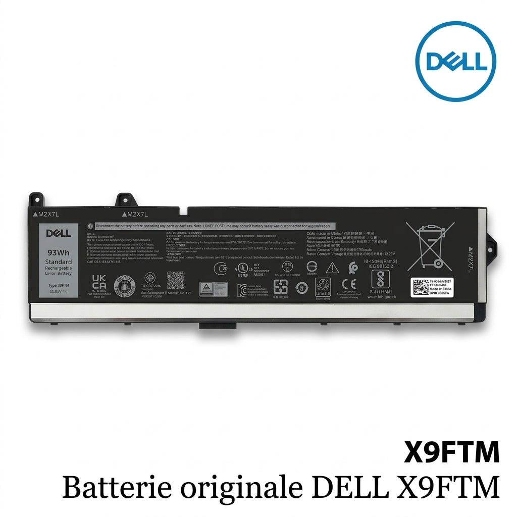 Batterie originale DELL X9FTM
