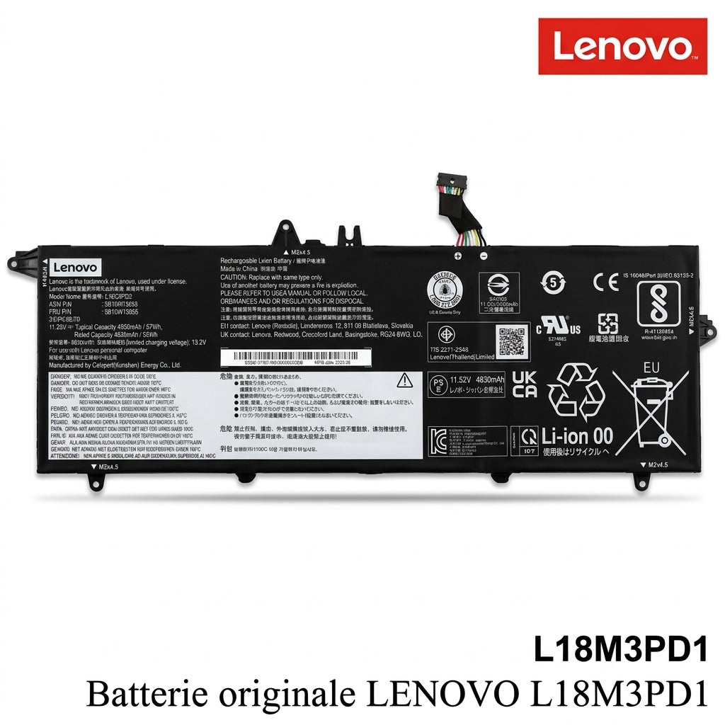 Batterie originale LENOVO L18M3PD1