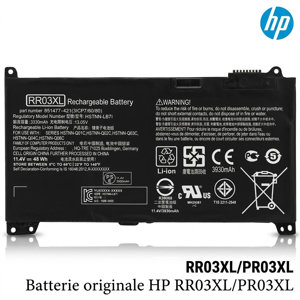Batterie originale HP RR03XL/PR03XL