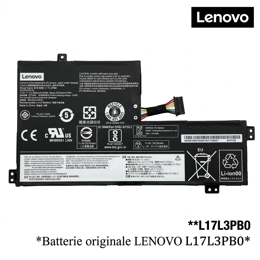 Batterie originale LENOVO L17L3PB0