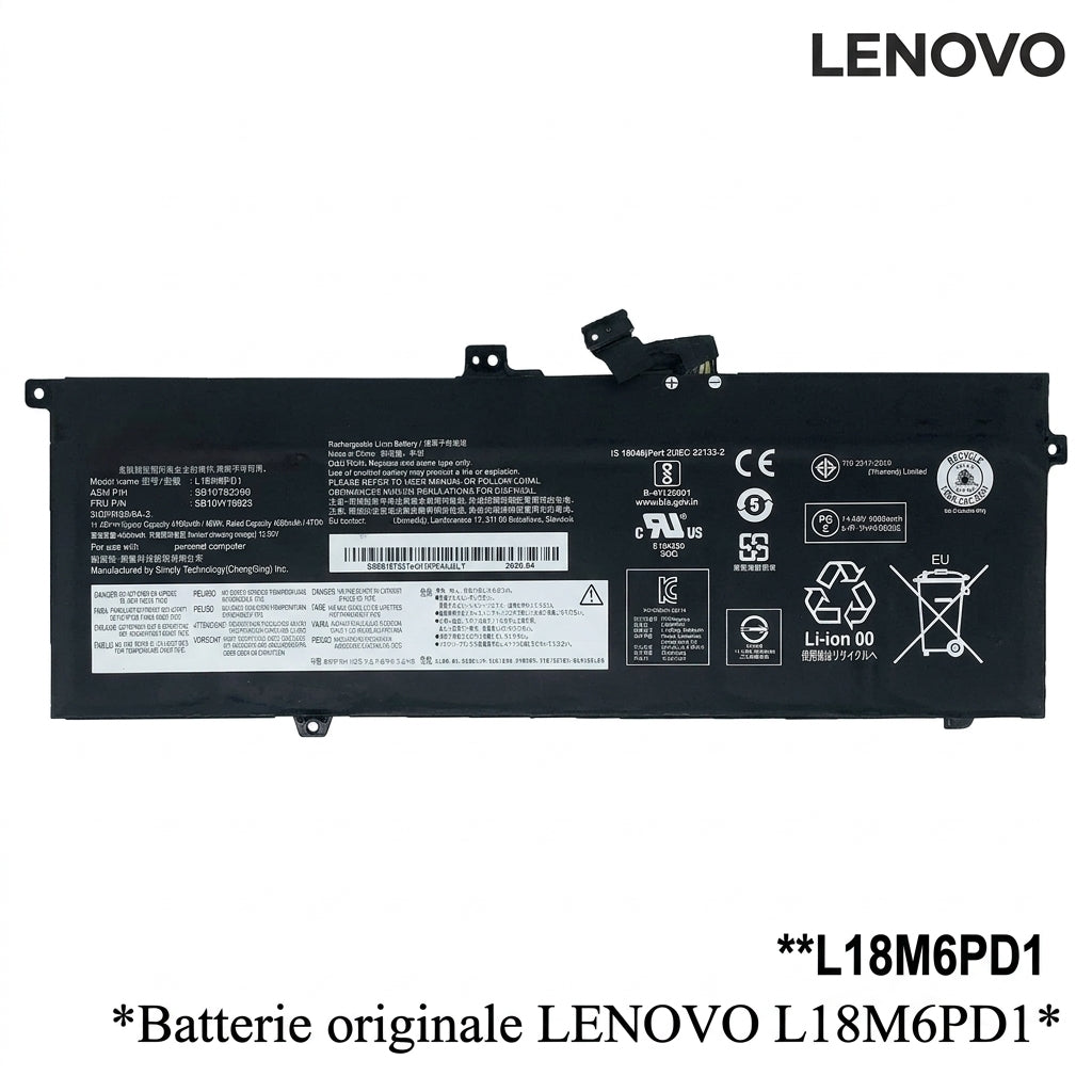 Batterie originale LENOVO L18M6PD1