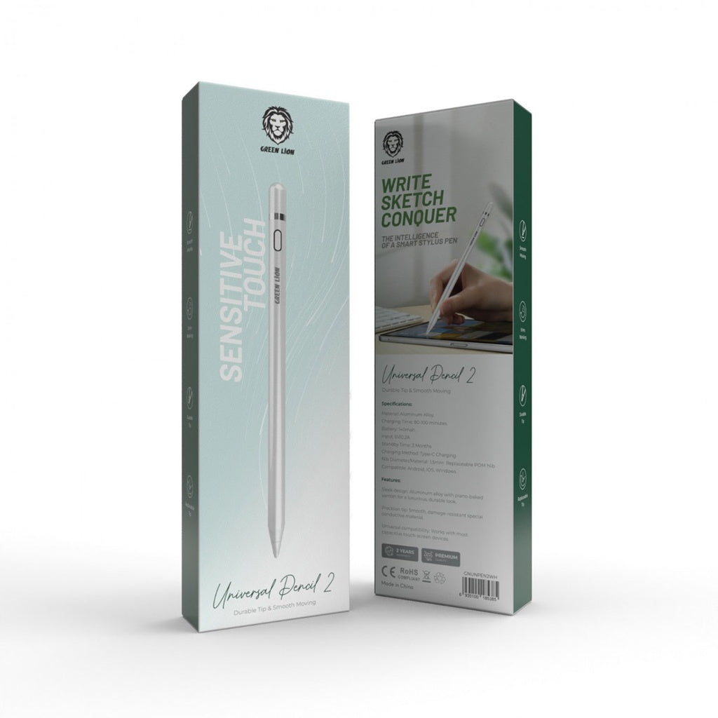 Stylet Tactile Universel Green Lion Pencil 2 (Pour iPad, Android & Windows)