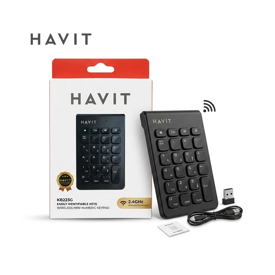 HAVIT KB223G – Pavé Numérique Sans Fil 2.4 GHz USB