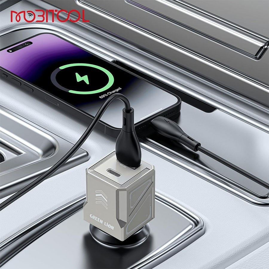 Green Lion Dual Volt 60W - Chargeur Voiture USB-C/USB-A GL-CC12