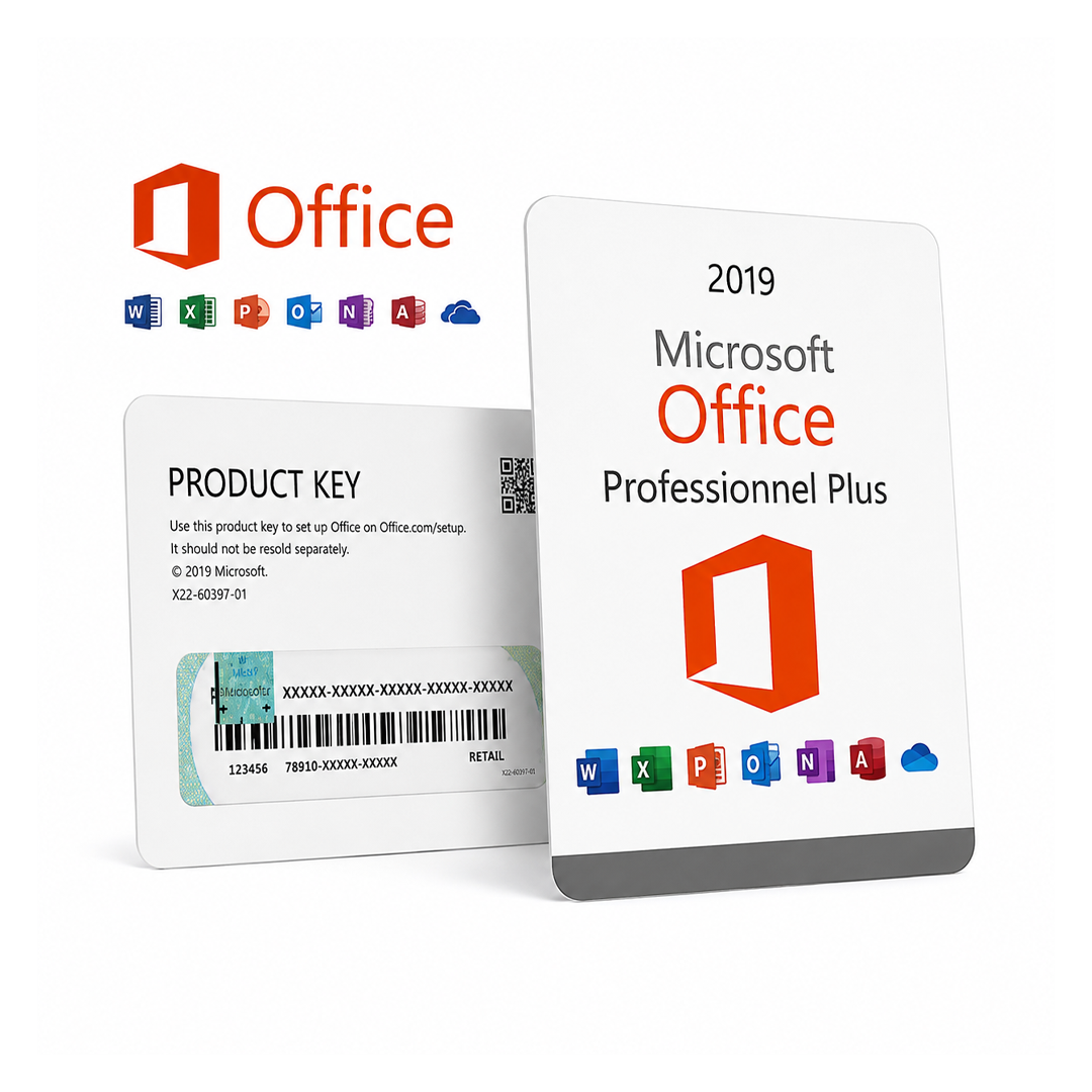 Microsoft Office Professionnel Plus 2019 | Licence originale à vie | Clé d’activation Retail