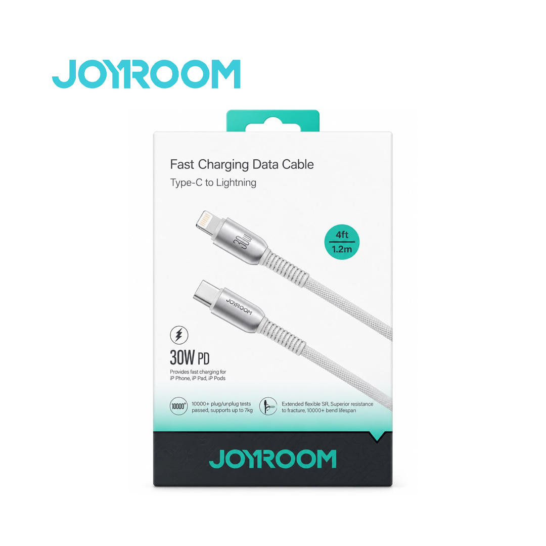 Joyroom S-A51 Câble Type-C vers Lightning 30W en Nylon Tressé - 1.2m
