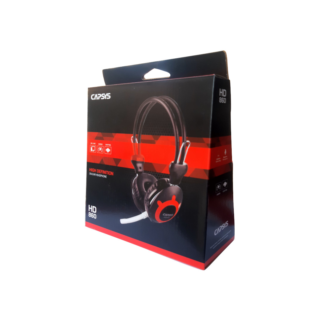 Casque Stéréo Filaire CAPSYS HD 860 avec Micro - High Definition