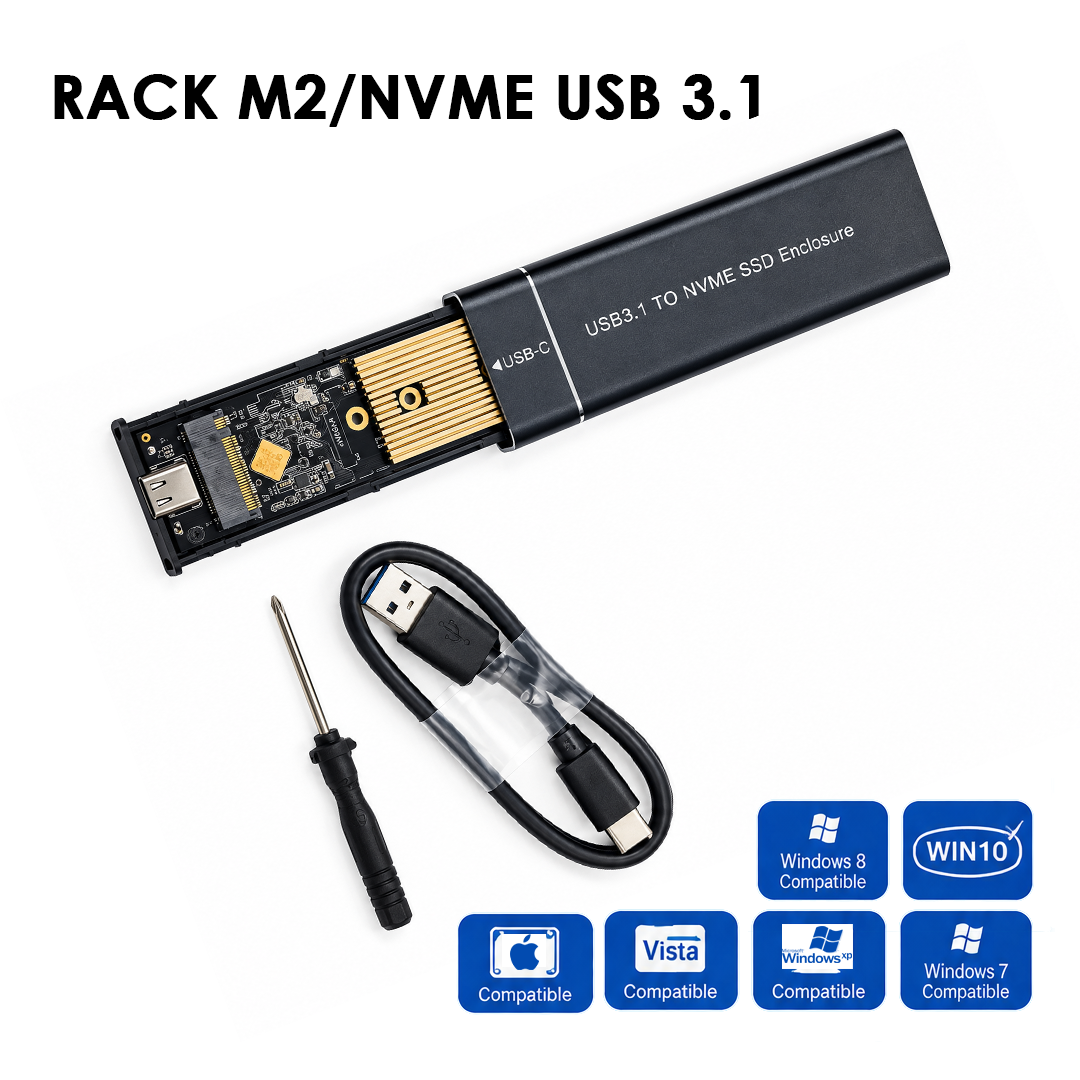 Boitier Externe SSD M.2 NVMe USB-C 10Gbps