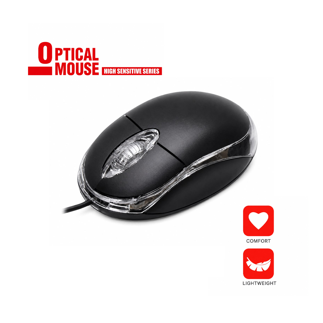 Souris Optique Filaire USB - 1000 DPI - Haute Sensibilité