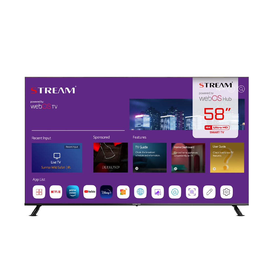 Téléviseur STREAM 58" Smart TV 4K UHD - webOS Hub