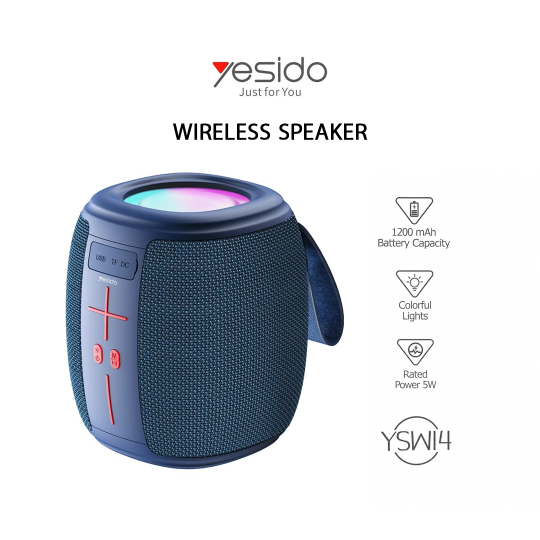 Yesido YSW14 - Enceinte Sans Fil Portable 5W avec Affichage RGB