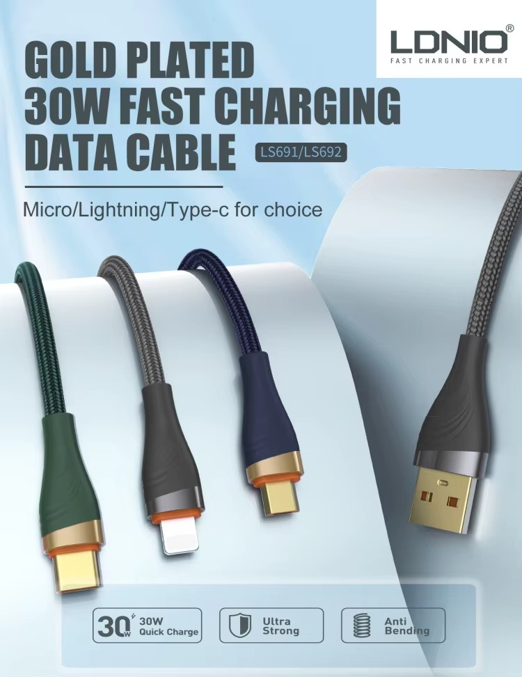 LDNIO (SIYOTEAM) LS691 - Cable USB-C Charge Rapide 30W