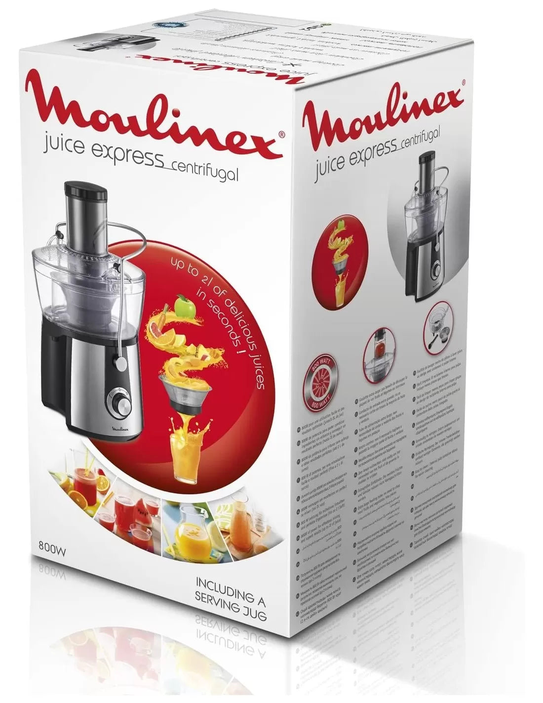 Moulinex – Juice Express JU550D10 – Centrifugeuse - Puissance 800 W