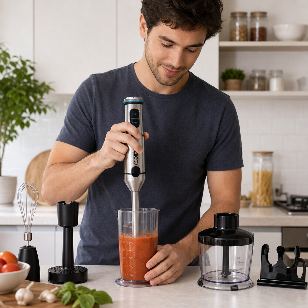 Elite99 – ELT-2600 – Mixeur Plongeant 6-en-1 - Puissance 1600 W