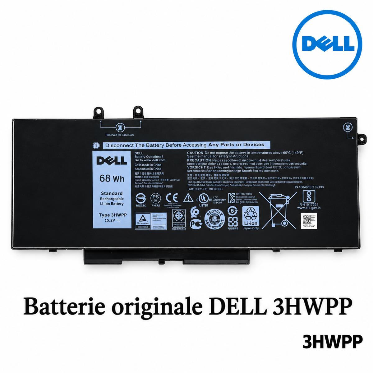 Batterie originale DELL 3HWPP