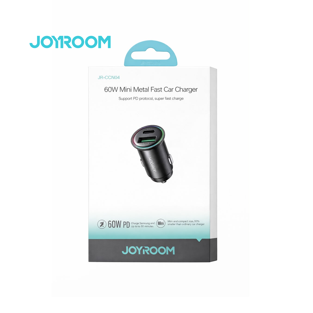 Chargeur Voiture Mini Métal JOYROOM JR-CCN04 - 60W PD Charge Rapide