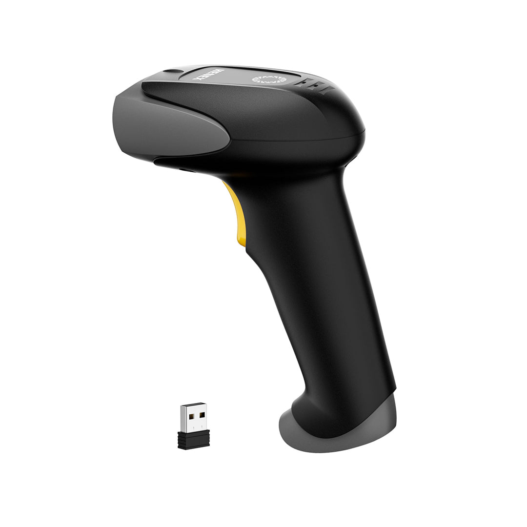 HENEX HC-3206R – Scanner de codes-barres 2D sans fil | Dongle USB | Noir