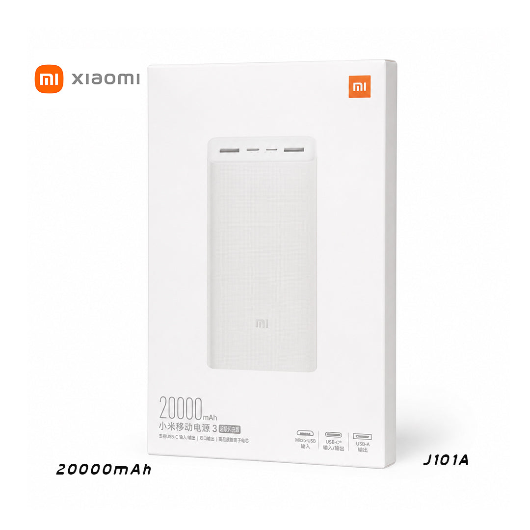 Xiaomi Mi Power Bank 3- 20000 mAh 18 W Blanc