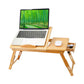 Table Laptop Bamboo BM60 Pliante – Refroidissement USB – Bois de Bambou