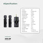 Green Lion GM-80X – Microphone sans fil 3-en-1 à réduction de bruit Noir