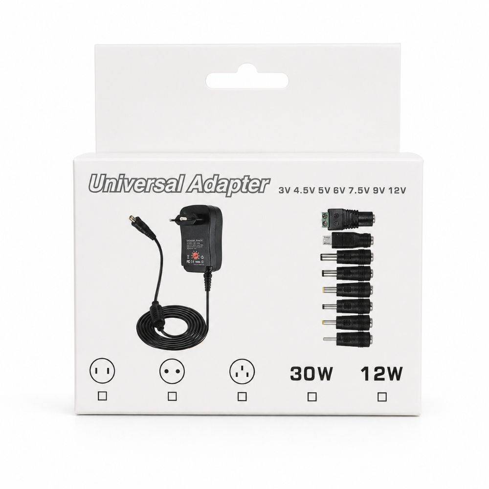 Adaptateur Universel Reglable SY8 3V-12V — 30W avec 6 Embouts
