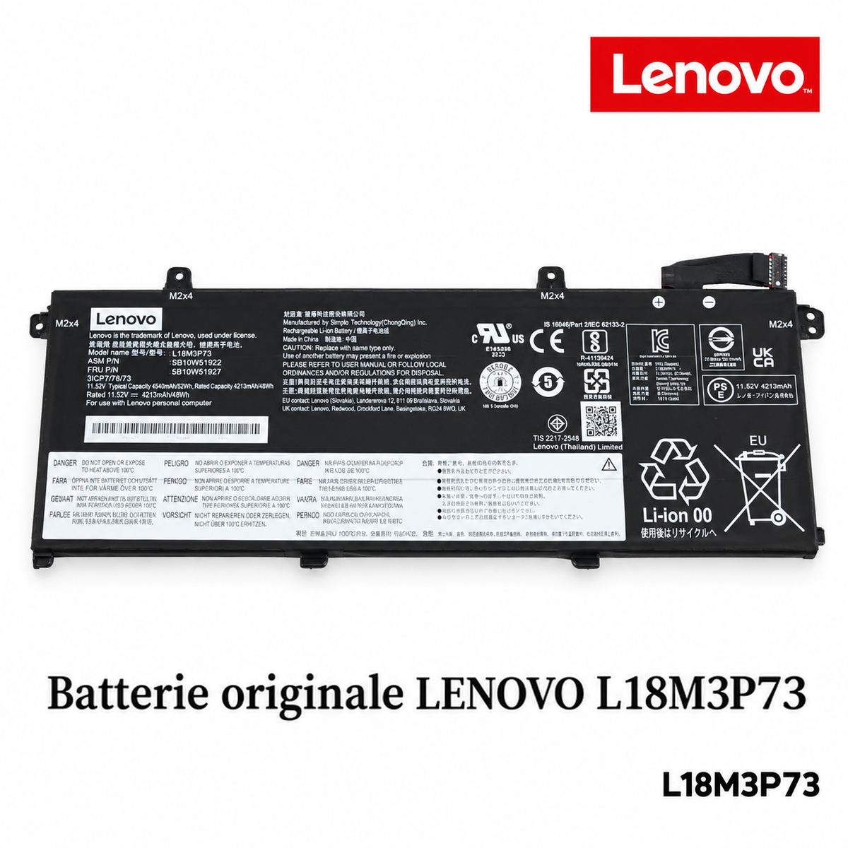 Batterie originale LENOVO L18M3P73