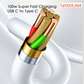 SIYOTEAM LC601C - Cable USB-C vers USB-C 100W PD 48Gbps Thunderbolt