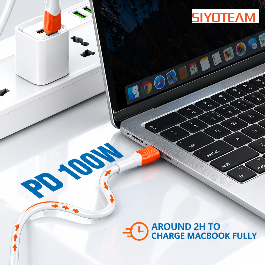 SIYOTEAM LC601C - Cable USB-C vers USB-C 100W PD 48Gbps Thunderbolt
