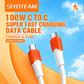 SIYOTEAM LC601C - Cable USB-C vers USB-C 100W PD 48Gbps Thunderbolt