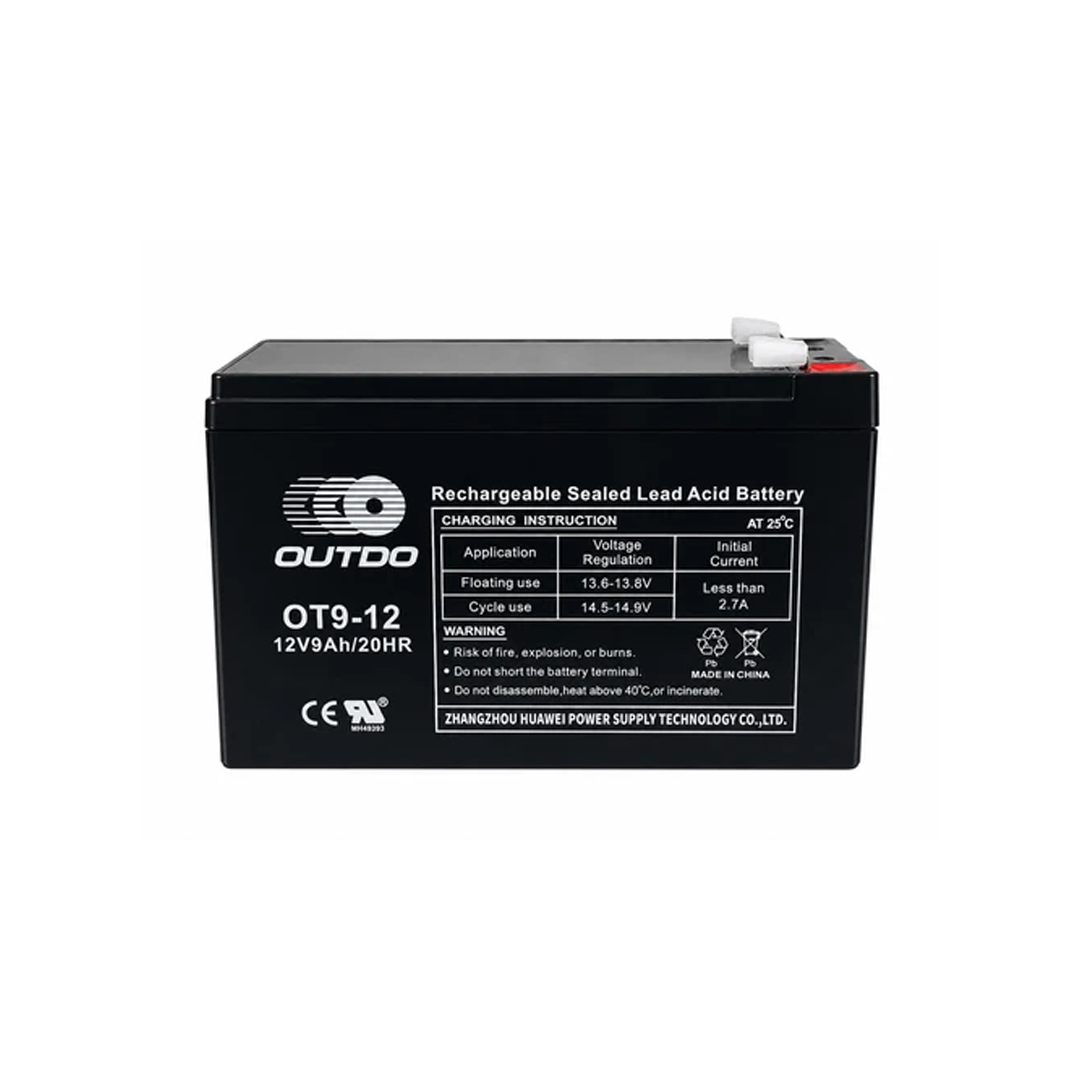 Batterie Plomb Étanche Rechargeable OUTDO OT9-12 (12V 9Ah) pour Onduleur / UPS