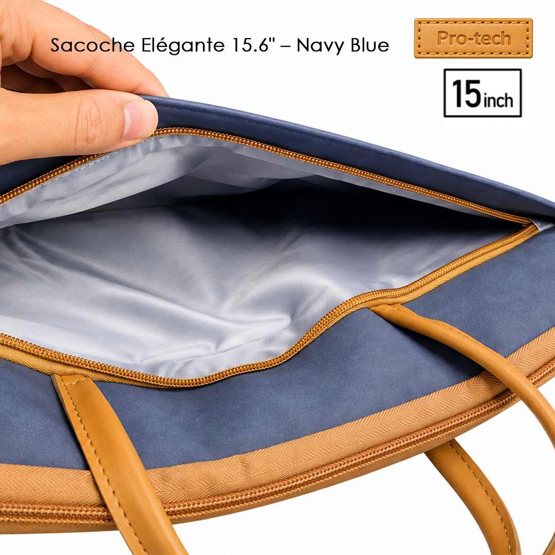حقيبة ظهر أو كتف فاخرة للكمبيوتر المحمول 15.6 بوصة لون Navy Blue
