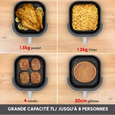 Moulinex EZ831GF0 Easy Fry Infrared – Friteuse à air sans huile 7L