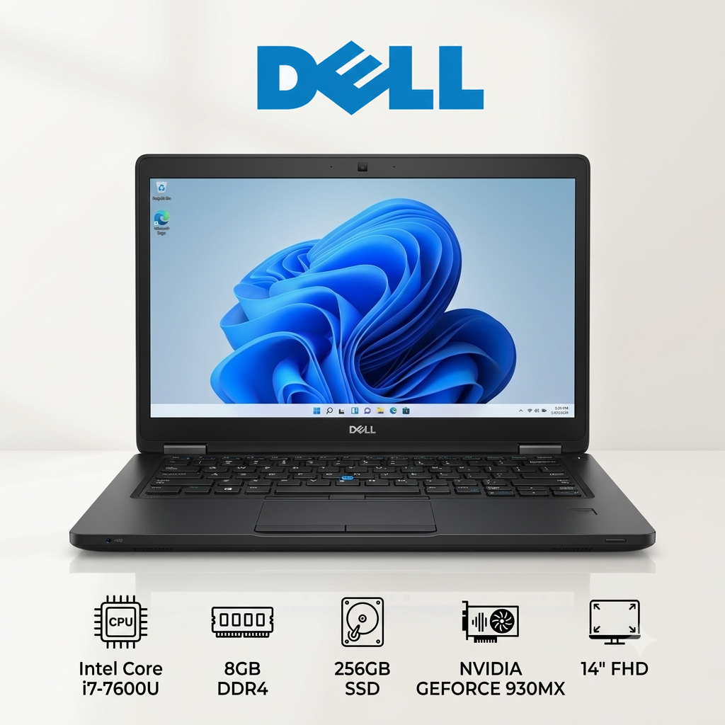 Dell Latitude 5480 – Intel® Core™ i7-7600U / RAM 8GB / SSD 256GB / Écran 14″ Full HD