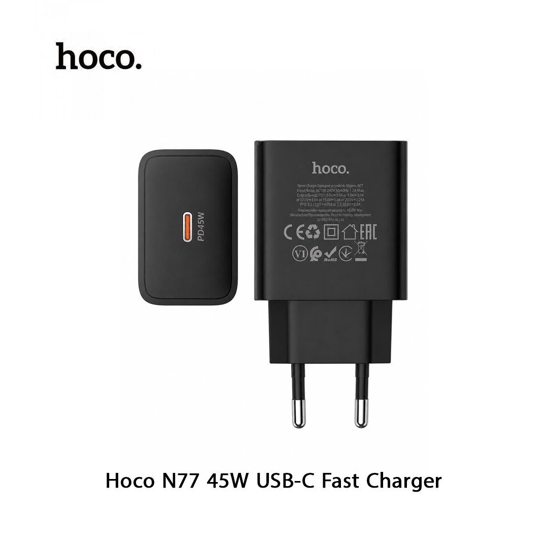Chargeur Rapide USB-C 45W GaN - Hoco N77 Power Adapter